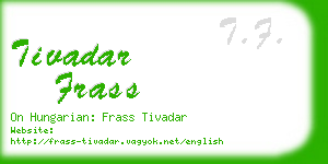 tivadar frass business card
